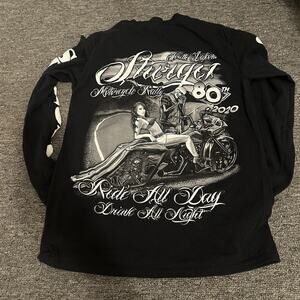 Milwaukee Sturgis Motorcycle Rally 2020 80th Men's Small Skeleton Girl Black